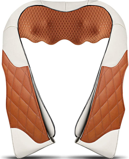Neck Massager with Heat, Kneading Back Massager, Shiatsu Massage for Shoulder Waist and Foot, Retirement Gifts for Women, Men, Christmas Presents for Mom, Dad, Everyone